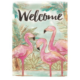Dicksons M070150 Flag Welcome Flamingos Polyester 30X44