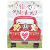 Dicksons M070194 Flag Happy Valentine! Truck 30X44