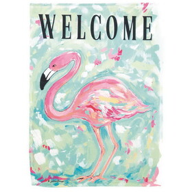 Dicksons M070220 Flag Welcome Flamingo Polyester 30X44