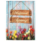 Dicksons M080070 Flag Welcome Spring Tulips 13X18