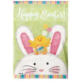 Dicksons M080085 Flag Happy Easter Bunny Chick 13X18
