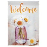 Dicksons M080109 Flag Welcome Daisies Polyester 13X18