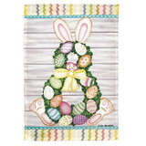Dicksons M080111 Flag Easter Bunny Wreath Polyester 13X18