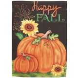 Dicksons M080122 Flag Pumpkins Happy Fall Polyester 13X18