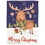 Dicksons M080126 Flag Reindeer Merry Christmas 13X18