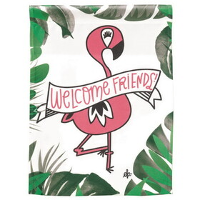 Dicksons M080161 Flag Flamingo Welcome Friends 13X18