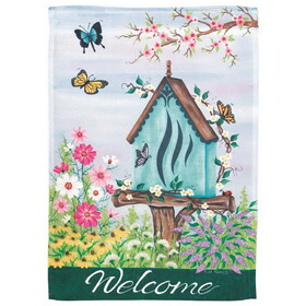 Dicksons M080216 Flag Welcome Butterfly House 13X18