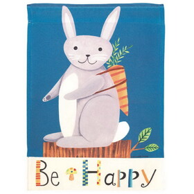 Dicksons M080225 Flag Bunny Be Happy Polyester 13X18