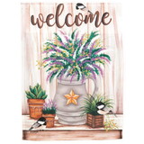 Dicksons M080226 Flag Chickadee Welcome Polyester 13X18