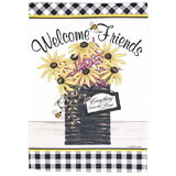 Dicksons M080235 Flag Welcome Friends Polyester 13X18