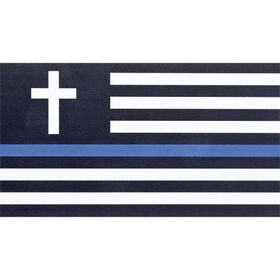 Dicksons MAG-1033 Magnet Police Flag With Cross