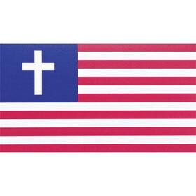 Dicksons MAG-1035 Magnet American Flag With Cross