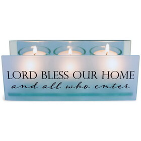 Dicksons MCHPRT09SBL Tealight Lord Bless Our Home Blue