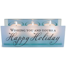 Dicksons MCHPRT23BL Tealight Wishing You&Yours Happy Holiday