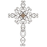 Dicksons MWC-385 Metal Wall Cross Patina Bronze 25.625