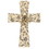 Dicksons MWC-398 Metal Wall Cross With Wood Flower