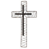 Dicksons MWC-403 Wall Cross Metal Cross On Cross 17.25H