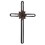 Dicksons MWC-408 Wall Cross With Flower Metal 17H