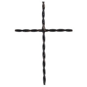 Dicksons MWC-412 Wall Cross Black Twisted Metal 15.5H