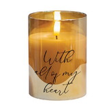 Dicksons PGC-04-01GD Led Candle With All Of My Heart 4In