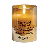 Dicksons PGC-04-07GD Led Candle The World Is Full Of 4In