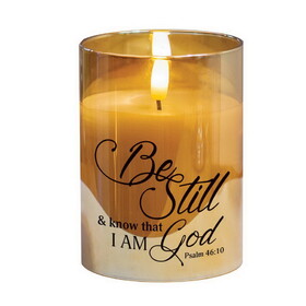 Dicksons PGC-04-15SGD Led Candle Be Still & Know Ps 46:10 4In