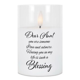 Dicksons PGC-04-16SWH Led Candle Dear Aunt You Are Someone 4In