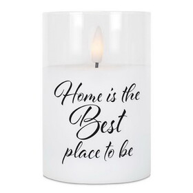 Dicksons PGC-04-22WH Led Candle Home Is The Best Place 4In