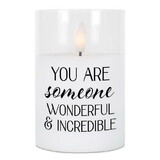 Dicksons PGC-04-25WH Led Candle You Are Someone Wonderful 4In