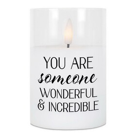 Dicksons PGC-04-25WH Led Candle You Are Someone Wonderful 4In