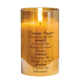 Dicksons PGC-05-02GD Led Candle Serenity Prayer Gold 5In