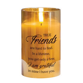 Dicksons PGC-05-03GD Led Candle True Friends Are 5In Gold