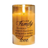 Dicksons PGC-05-10GD Led Candle Our Family Is Circle 5In Gold