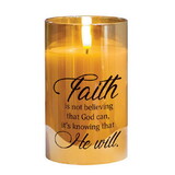Dicksons PGC-05-12SGD Led Candle Faith Is Not Believing 5In