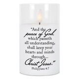 Dicksons PGC-05-15SWH Led Candle Peace Of God, Phil 4:7 5In