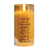 Dicksons PGC-06-13SGD Led Candle Faith Makes All Gold 6In