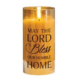 Dicksons PGC-06-14SGD Led Candle May The Lord Bless Our 6In