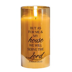 Dicksons PGC-06-15SGD Led Candle As For Me & My Josh 24:15 6In