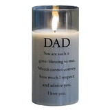 Dicksons PGC-06-33SGY Led Candle Dad You Are Blessing 6In Grey