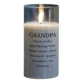 Dicksons PGC-06-34SGY Led Candle Grandpa You Are Blessing 6In