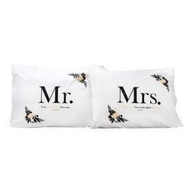 Dicksons PILCAS-2 Pillowcase Set Mr&Mrs Two Are Better