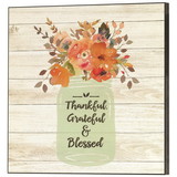 Dicksons PLK1111-863 Thankful Grateful & Blessed Wall Plaque