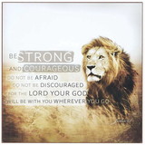 Dicksons PLK1212-1816 Plq Wall Strong & Couragous Josh 1:9 Mdf