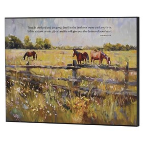 Dicksons PLK1612-455 Wall Plaque Horses Trust In The Lord