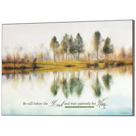 Dicksons PLK1812-856 Lake Reflections Psalm 37:7 Wall Plaque