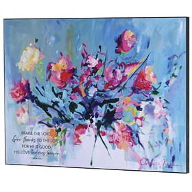 Dicksons PLK2015-446 Wall Plaque Floral Praise The Lord