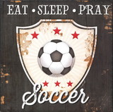 Dicksons PLK88-2044 Plq Wall Eat Sleep Pray Soccer Mdf 8X8