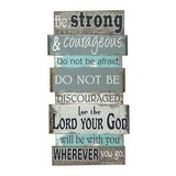 Dicksons PLQWMDF-2 Be Strong And Courageous Wall Plaque