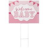Dicksons SIGN-126 Yard Sign Welcome Baby Pink