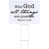 Dicksons SIGN-131 Yard Sign With God All Things Are
